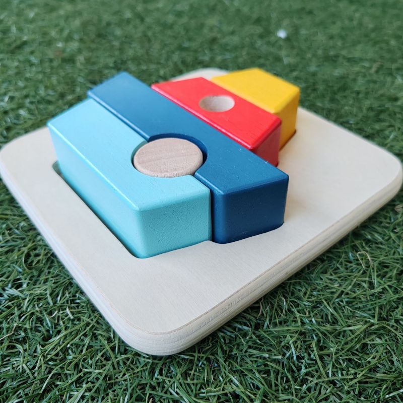 Image d'ambiance de présentation du produit Puzzle à encastrer Bateau (5 pièces) - Trousselier